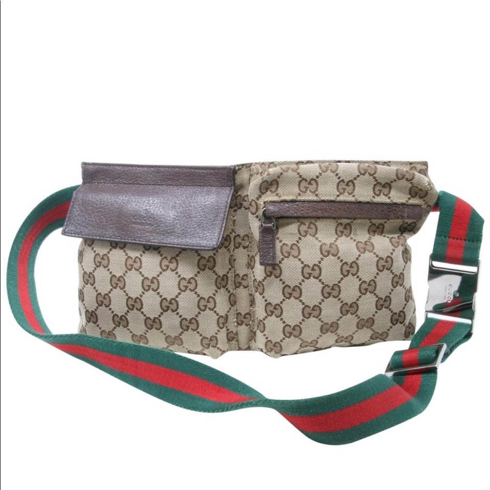 Authentic Gucci Canvas GG fanny pack bag
